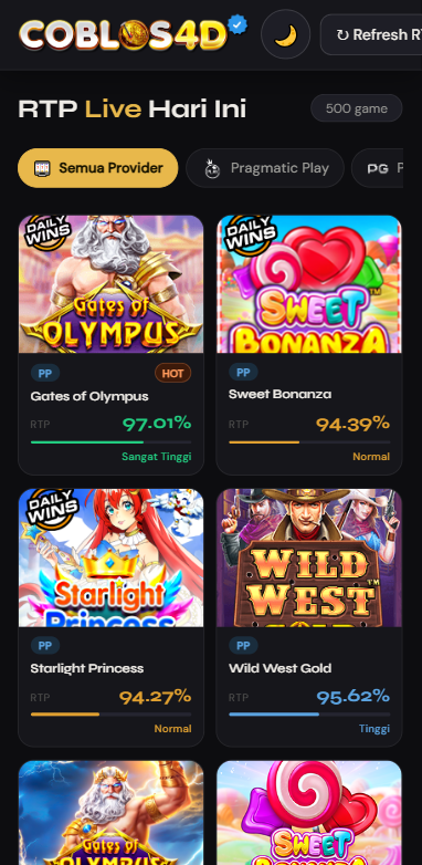 Screenshot CIVICTOTO menu pilihan game